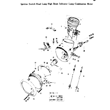 IGNITION SWITCH-HEAD LAMP-HIGH BEAM INDICATOR LAMP - COMBINATION METER
