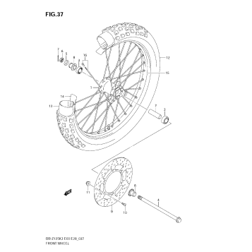 FRONT WHEEL (DR-Z125LK3/LK4/LK5/LK6/LK7)