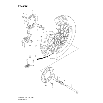 REAR WHEEL (MODEL K5)