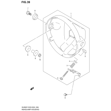 HEADLAMP HOUSING (SV650X/Y/K1/K2)
