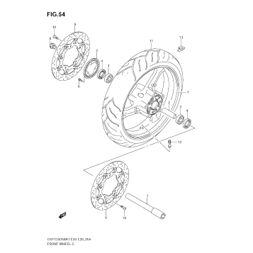 FRONT WHEEL (GSF1250SAK7/SAK8/SAK9)