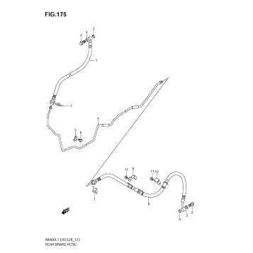 REAR BRAKE HOSE (AN400 L1 E33)