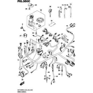 WIRING HARNESS (GSX1300RAL9 E33)
