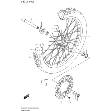FRONT WHEEL (DR-Z400S)