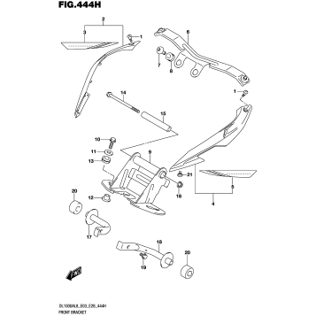 FRONT BRACKET (DL1000XAL8 E28)