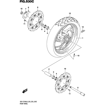 FRONT WHEEL (GSX-S750AL9 E28)