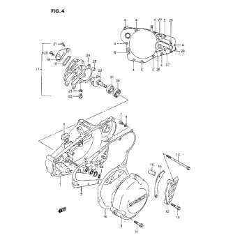 CRANKCASE COVER-WATER PUMP (K)