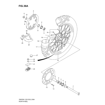 REAR WHEEL (MODEL K3)
