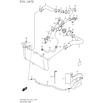RADIATOR HOSE (SV650AM4 E33)