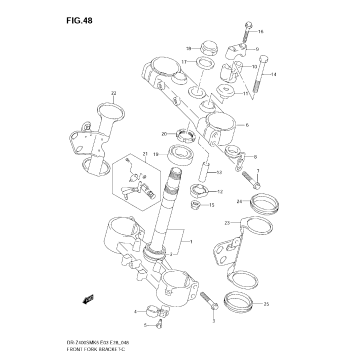 FRONT FORK BRACKET (MODEL K5/K6)