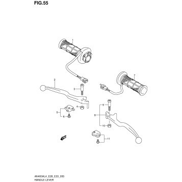 HANDLE LEVER (AN400ZAL4 E28)