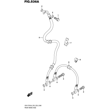 FRONT BRAKE HOSE (GSX-S750L6 E03)