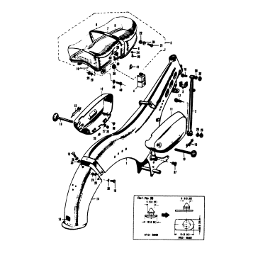 FRAME DUAL SEAT COVERS REAR FENDER OIL BOTTLE