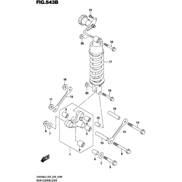 REAR CUSHION LEVER (DL650XA)