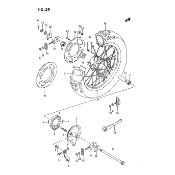 REAR WHEEL (MODEL G/H/J/K)