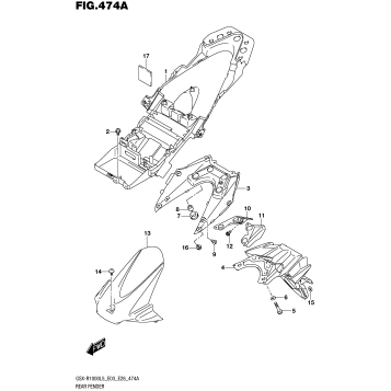 REAR FENDER (GSX-R1000L5 E03)