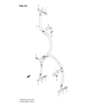 FRONT BRAKE HOSE (SV650K8/SK8)