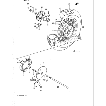 REAR WHEEL (VS700GLFG/GLPG)