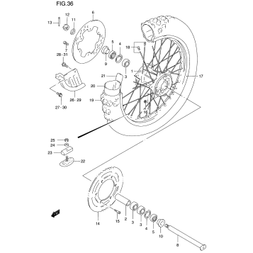 REAR WHEEL (MODEL T/V/W/X)