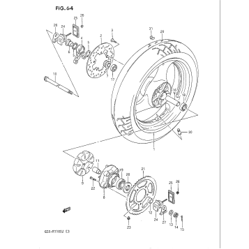 REAR WHEEL (MODEL J)