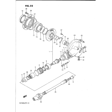 PROPELLER SHAFT - FINAL DRIVE GEAR