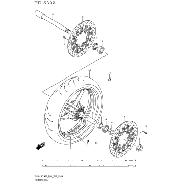 FRONT WHEEL (GSX-R750Z)