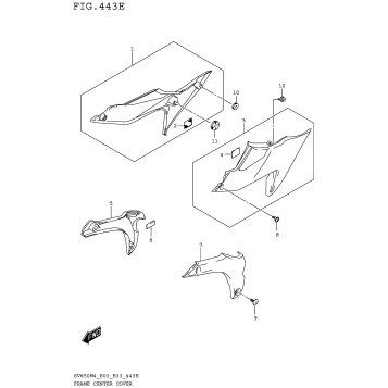 FRAME CENTER COVER (SV650XAM4 E28)