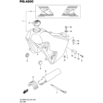 FUEL TANK (DR-Z400SL8 E33)
