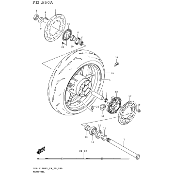 REAR WHEEL (GSX-R1000RA)