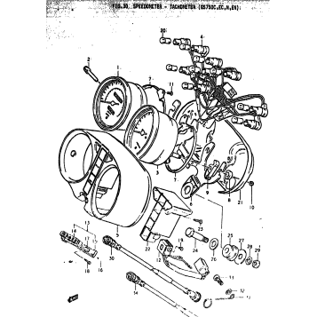 SPEEDOMETER - TACHOMETER (GS750C