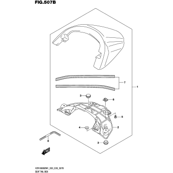 SEAT TAIL BOX (SEE NOTE 1) 507B