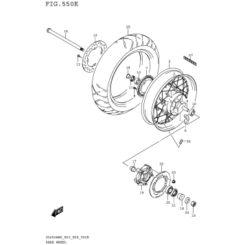 REAR WHEEL (DL650XAM2 E28)