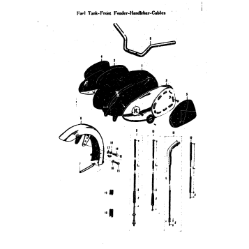 FUEL TANK-FRONT FENDER-HANDLEBAR-CABLES