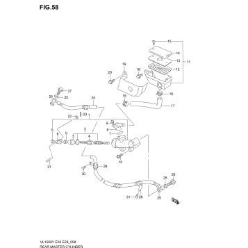 REAR MASTER CYLINDER (MODEL W/X/Y/K1)