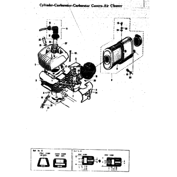 CYLINDER-CARBURETOR-CARBURETOR COVERS-AIR CLEANER