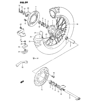 REAR WHEEL (MODEL K/L/M)