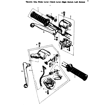 THRETTLE GRIP - BRAKE LEVER - CLUTCH LEVER - RIGHT SWITCH - LEFT SWITCH
