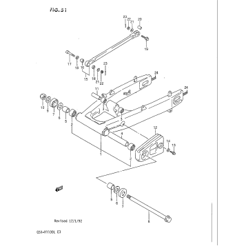 REAR SWINGING ARM (MODEL K)