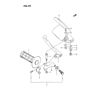 LEFT KNUCKLE COVER (MODEL K/L/M)