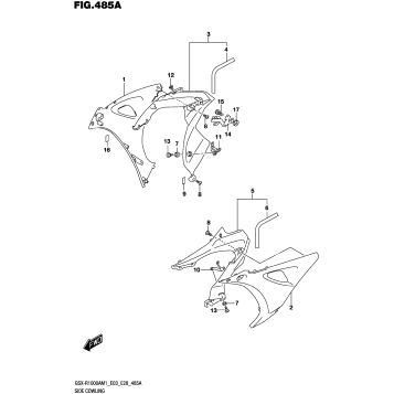 SIDE COWLING (GSX-R1000A)