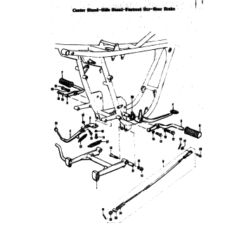 CENTER STAND-SIDE STAND-FOOTREST BAR-REAR BRAKE