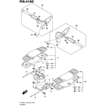 FOOTREST (VL1500BL7 E33)