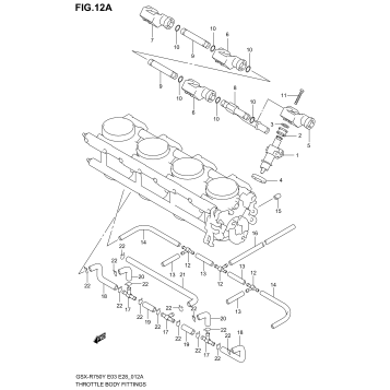 THROTTLE BODY HOSE/JOINT (MODEL K1)