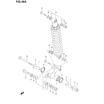 REAR CUSHION LEVER (MODEL K4/K5)
