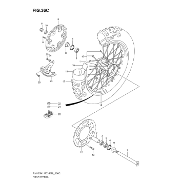 REAR WHEEL (MODEL K5)