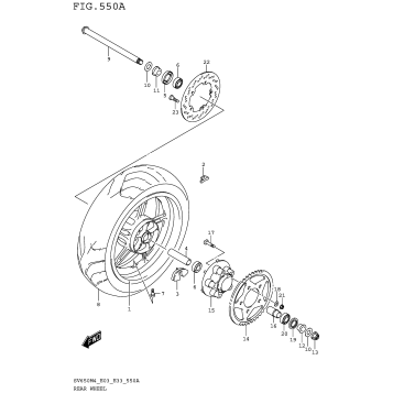 REAR WHEEL (SV650M4 E03)
