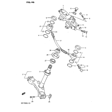 STEERING STEM (GS1150ES3/ESE/ESF)