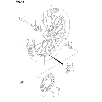 FRONT WHEEL (MODEL K1/K2/K3/K4)