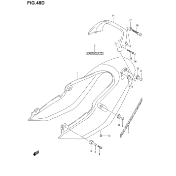 SEAT TAIL COVER (GSF1200SK3)