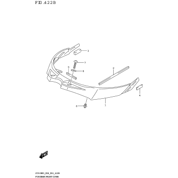 FUEL TANK FRONT COVER ((SV650XA):(E28))